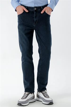 Morven Erkek Lacivert Denim 5 Cep Dynamic Fit Jean Kot Pantolon
