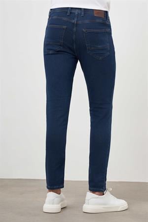 Morven Erkek Lacivert Denim 5 Cep Slim Fit Jean Kot Pantolon