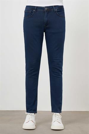 Morven Erkek Lacivert Denim 5 Cep Slim Fit Jean Kot Pantolon