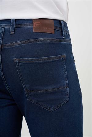 Morven Erkek Lacivert Denim 5 Cep Slim Fit Jean Kot Pantolon