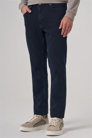 Morven Erkek Lacivert Denim 5 Cep Slim Fit Jean Kot Pantolon