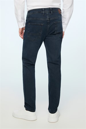 Morven Erkek Lacivert Denim 5 Cep Slim Fit Jean Kot Pantolon