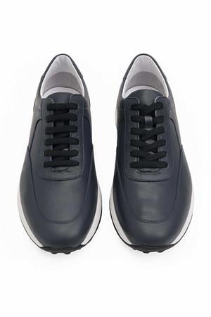 Morven Erkek Lacivert Deri Sneaker Ayakkabı