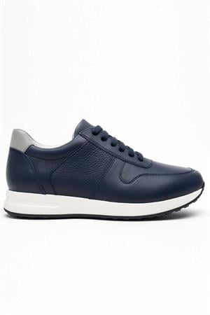 Morven Erkek Lacivert Deri Sneaker Ayakkabı