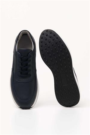 Morven Erkek Lacivert Deri Sneaker Ayakkabı