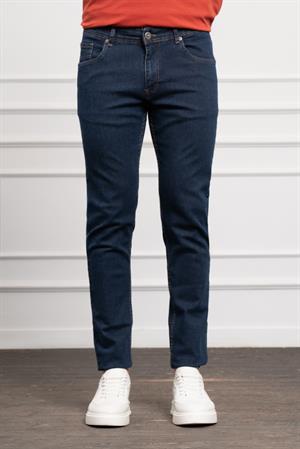 Morven Erkek Lacivert Jean Slim Fit Dar Kesim Pantolon