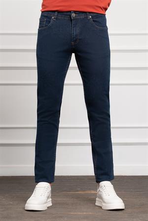 Morven Erkek Lacivert Jean Slim Fit Dar Kesim Pantolon