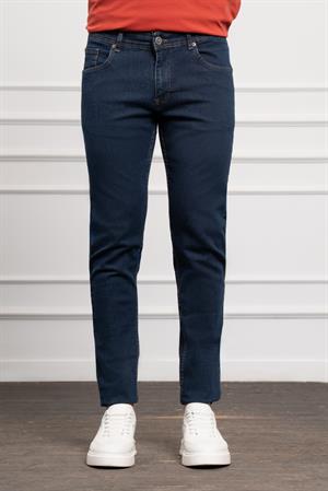 Morven Erkek Lacivert Jean Slim Fit Dar Kesim Pantolon