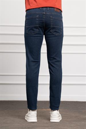 Morven Erkek Lacivert Jean Slim Fit Dar Kesim Pantolon