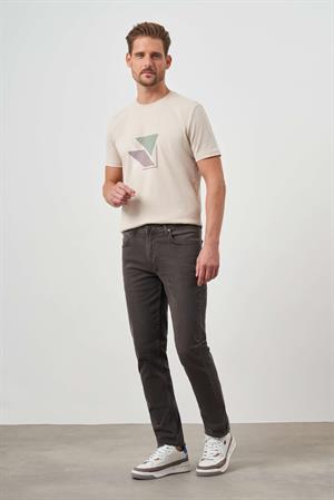 Morven Erkek Lacivert - Kahve Denim 5 Cep Dynamic Fit Jean Kot Pantolon