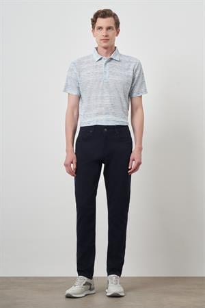 Morven Erkek Lacivert Pamuk 5 Cep Slim Fit Jean Kot Pantolon