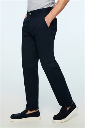 Morven Erkek Lacivert Pamuk Trend Düz Dynamic Fit Chino Pantolon