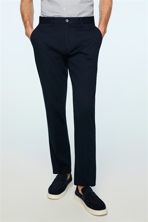 Morven Erkek Lacivert Pamuk Trend Düz Dynamic Fit Chino Pantolon