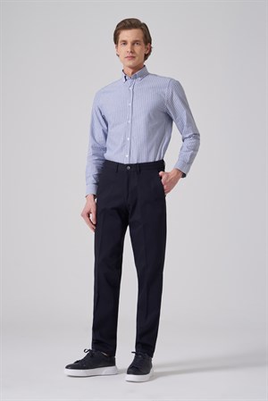 Morven Erkek Lacivert Pamuk Trend Dynamic Fit Chino Pantolon