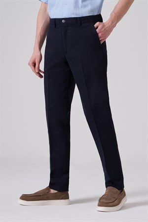 Morven Erkek Lacivert Pamuk Trend Dynamic Fit Chino Pantolon