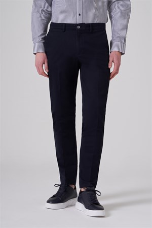Morven Erkek Lacivert Pamuk Trend Dynamic Fit Chino Pantolon