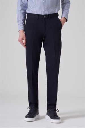 Morven Erkek Lacivert Pamuk Trend Dynamic Fit Chino Pantolon
