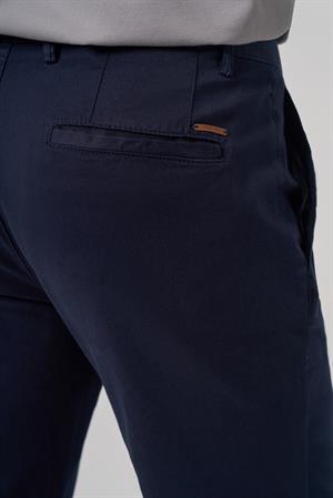 Morven Erkek Lacivert Pamuk Trend Slim Fit Chino Pantolon
