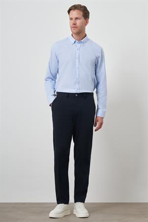 Morven Erkek Lacivert Pamuk Yan Cep Dynamic Fit Chino Pantolon