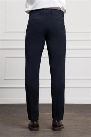 Morven Erkek Lacivert Poliviskon Basic Slim Fit Dar Kesim Classic Pantolon