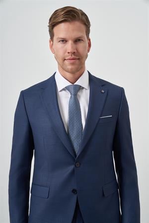 Morven Erkek Lacivert Poliviskon Slim Fit Mono Yaka Takım Elbise