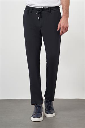 Morven Erkek Lacivert Poliviskon Trend İpli Jogger Slim Fit Spor Pantolon