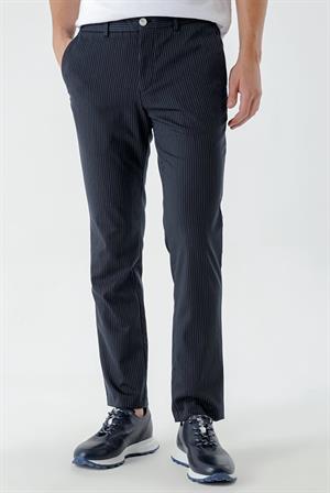 Morven Erkek Lacivert Poliviskon Trend Çizgili Slim Fit Classic Pantolon