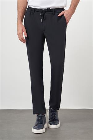 Morven Erkek Lacivert Poliviskon Trend İpli Jogger Slim Fit Spor Pantolon