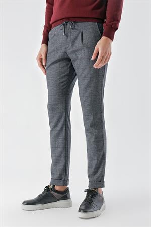 Morven Erkek Lacivert Poliviskon Trend İpli Jogger Slim Fit Spor Pantolon