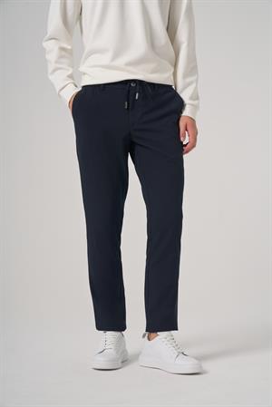 Morven Erkek Lacivert Poliviskon Trend İpli Jogger Slim Fit Spor Pantolon