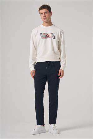 Morven Erkek Lacivert Poliviskon Trend İpli Jogger Slim Fit Spor Pantolon