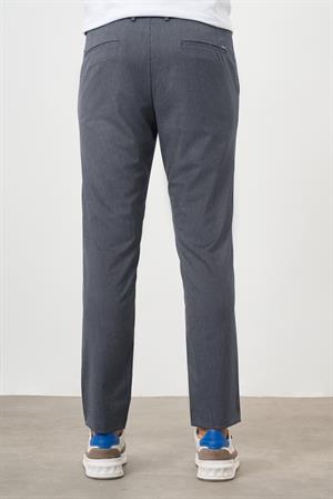 Morven Erkek Lacivert Poliviskon Trend Pileli Slim Fit Spor Pantolon