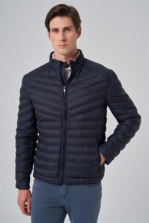 Morven Erkek Lacivert Polyester Kısa Kapitone Mont