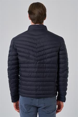 Morven Erkek Lacivert Polyester Kısa Kapitone Mont