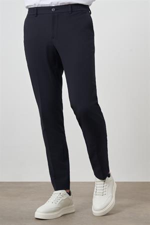 Morven Erkek Lacivert Polyester Lastikli Trend Slim Fit Pantolon