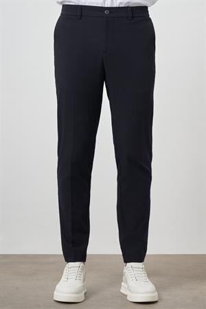 Morven Erkek Lacivert Polyester Lastikli Trend Slim Fit Pantolon