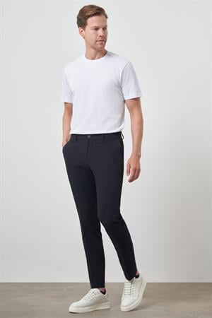 Morven Erkek Lacivert Polyester Lastikli Trend Slim Fit Pantolon