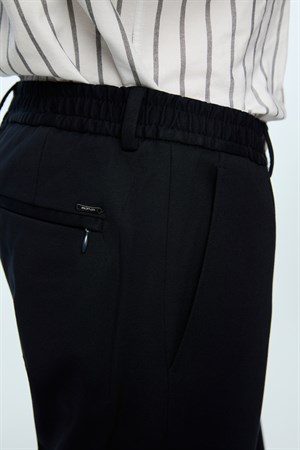 Morven Erkek Lacivert Rayon Trend Düz Slim Fit Pantolon
