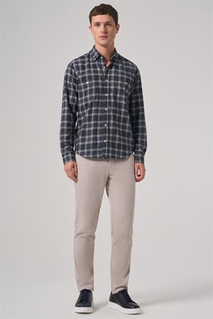 Morven Erkek Lacivert Regular Fit Oduncu Gömlek