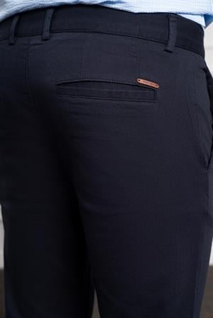 Morven Erkek Lacivert Slim Fit Dar Kesim Chino Pantolon