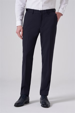 Morven Erkek Lacivert Slim Fit Tokalı Pantolon