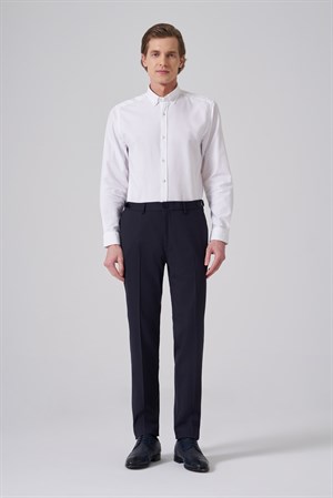 Morven Erkek Lacivert Slim Fit Tokalı Pantolon