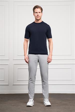 Morven Erkek Lacivert Trend Bisiklet Yaka Dynamic Fit Rahat Kesim Rayon T-Shirt