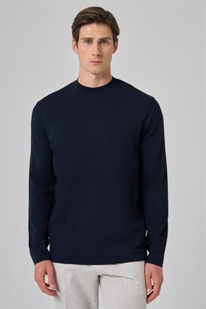Morven Erkek Lacivert Trend Bisiklet Yaka Rayon Triko
