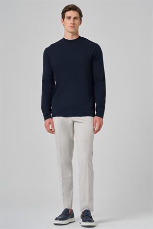 Morven Erkek Lacivert Trend Bisiklet Yaka Rayon Triko