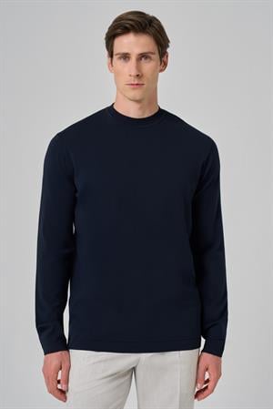 Morven Erkek Lacivert Trend Bisiklet Yaka Rayon Triko