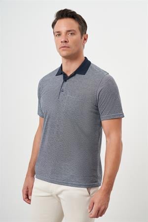 Morven Erkek Lacivert Trend Cepli Polo Yaka T-Shirt