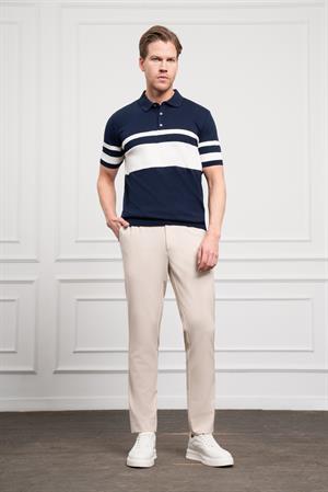 Morven Erkek Lacivert Trend Dynamic Fit Rahat Kesim Polo Yaka T-Shirt