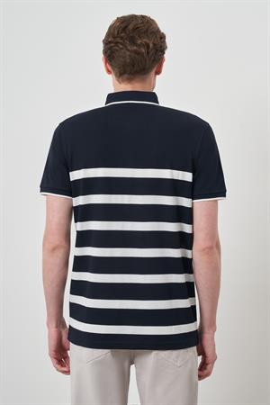 Morven Erkek Lacivert Trend Rınger Polo Yaka T-Shirt