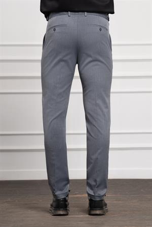 Morven Erkek Lacivert Trend Slim Fit Dar Kesim Pileli Pantolon